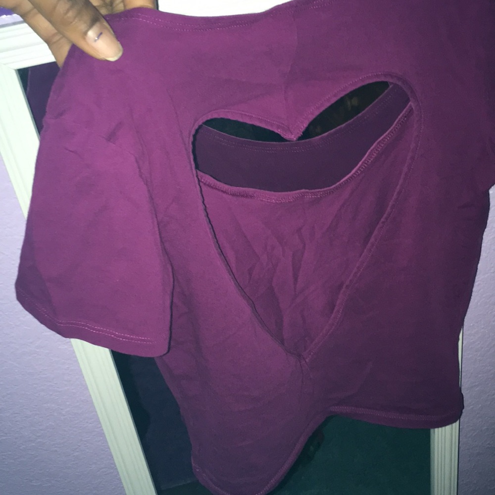 Crop top with heart shaped back